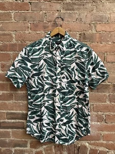 Club Monaco Mens Shirt, Sz XS, Leaves Print 100% Cotton - Picture 1 of 7