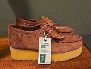 Neu Clarks Originals Wallabee Damen-Mokassin 8,5 burgunderrot Wildleder  - Bild 1 von 7