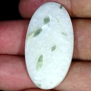 38.10 Cts Natural Oval Tourmaline Quartz Top Quality Cabochon Gemstone 20X39X5MM - Picture 1 of 6
