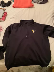 Pittsburgh Penguins NHL Antigua Pullover Black 1/4 Zip XL Quarter Zip Jacket - Picture 1 of 4