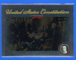 2006 Topps Chrome United States Constitution #WL William Livingston