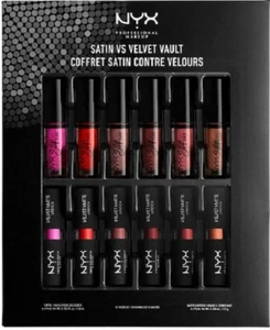 NYX SATIN VS VELVET LIP VAULT 12 Piece Set ( Limited Edition ) New With Box - Picture 1 of 2