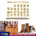 26pcs Wood Leather Punching Stamps Set Carbon Steel Metal Alphabet Stamps