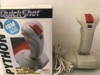 QUICKSHOT Python 5 Joystick inkl. OVP für IBM Pc / Xt / At 386 / 486 Retro 1992 - Bild 1 von 4