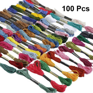  100 Rolls Acrilicos Para Uñas Fringe Chaps Cross Stitch Thread