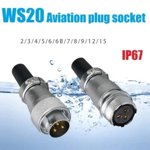 WS20 2core-15pin TQ plug +ZQ Docking nut seat aviation plug industrial connector - Picture 1 of 28