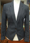 NEXT TAILORING FINE PINSTRIP BLACK FITTED JACKET SUPER SMART SIZE 6R