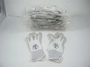 ATLAS 370 SHOWA  NITRILE RUBBER PALMS ~ WORK GLOVES ~ 12 PAIR ~ XS  / WHITE - Picture 1 of 6