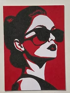ACEO Print of Pop Art Watercolor and Ink Painting Artist Trading Card ATC - Picture 1 of 3