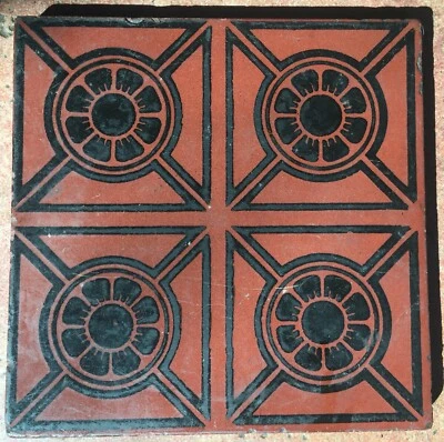 Azulejo antiguo de patente Minton Hollins funciona azulejo decorado a mano  Foto 1 de 2