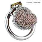 Frrk Steel Male Chastity Cage Mesh Lock Cage Rings Metal Chastity Belt For Men