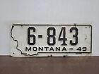 1949 Montana License Plate Tag Gallatin County, Bozeman