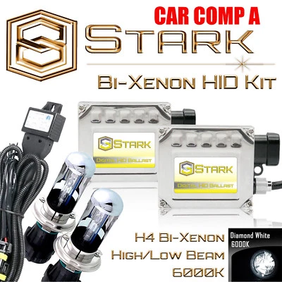 Stark 35W Bi-Xenon HID HiLo Headlight Mini Kit - H4 9003 - 6K Diamond White (A) - Image 1 of 3