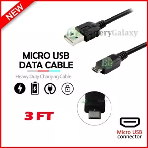 3ft Feet USB 2.0 A to Micro-USB B High Speed Cable M/M - Picture 1 of 6