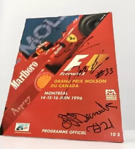 GRAND PRIX Canada 1996 Program F1 - signed Moore, Bourbonnais, Empringham, .. - Picture 1 of 12