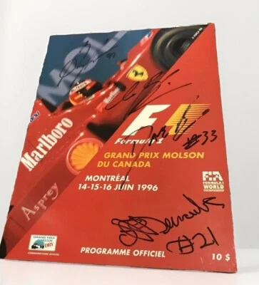 GRAND PRIX Canada 1996 Program F1 - signed Moore, Bourbonnais, Empringham, .. - Image 1 of 4