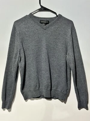 Suéter Harrison Davis Para Hombre XL Gris 100% Lana Merino Extra Fina Cuello en V Foto 1 de 4