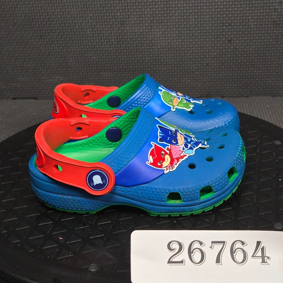 Crocs x PK Masks Classic Clogs Toddler Sz 8 Blue Red Green Rubber Slip On Shoes - Image 1 of 4