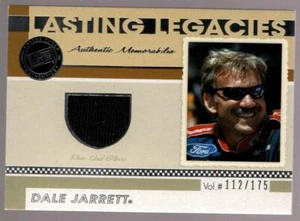 DALE JARRETT 112/175 RACE USED GLOVE PATCH SP 2011 PRESS PASS LASTING LEGACIES - Picture 1 of 1