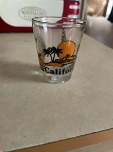 California State Retro Sailboats & Surfing Graphics Souvenir Shot Glass - Picture 1 of 1