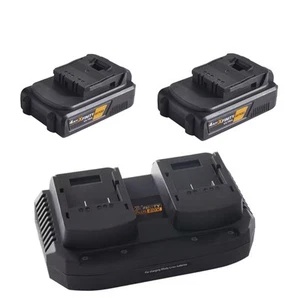 Xfinity 20V Li-ion 4.0Ah X2 Battery Dual Charger Ferrex Workzone Gardenline Aldi - Picture 1 of 9