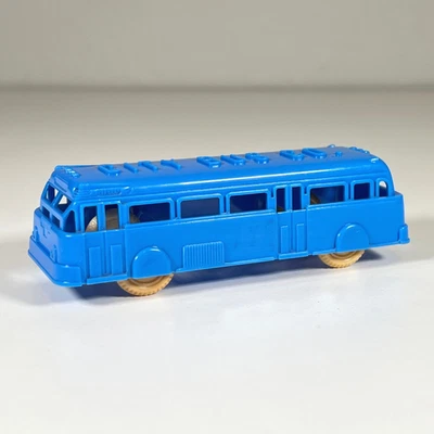 老式 Renwal City Bus 蓝色塑料玩具模型编号 124 美国 1950 年代 — 第 1/4 张图片