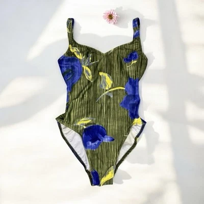 Traje de baño floral de una pieza de colección boho vacaciones de verano casa de campo en mal estado 8 Foto 1 de 4