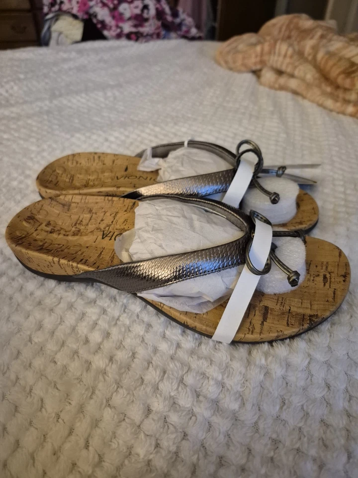 VIONIC Cassie Peltre Ortopédico Tanga Chanclas Sandalias con Lazo Mujer Talla 8 Foto 1 de 4