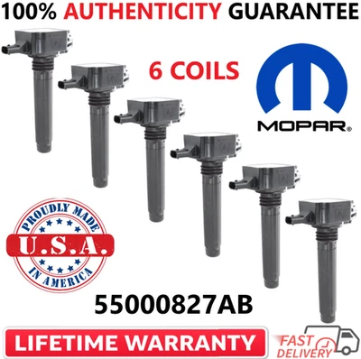 Bobinas de encendido x6 OEM MOPAR para Dodge, Chrysler, RAM, Jeep 55000827AB 2011-2023 Foto 1 de 4