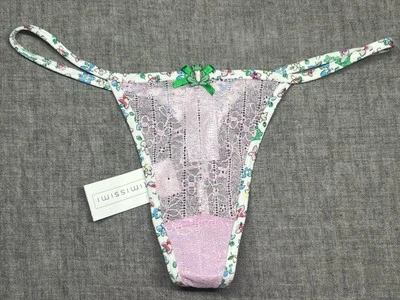 VICTORIAS SECRET INTIMISSIMI TANGA TANGA TANGA PANTY RANA FLOR PEQUEÑA UE 38 RARO Foto 1 de 4