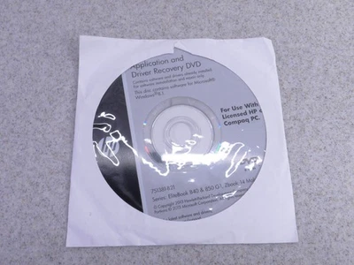HP Driver Recovery DVD Windows 10 - EliteBook 840, 850,  G1, Zbook 14 Mobile - Image 1 of 4
