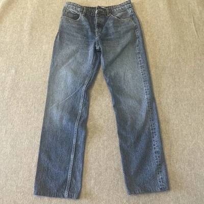 Pantalones de mezclilla para mujer Zara talla 6 botones cinco bolsillos algodón lavado medio Foto 1 de 4