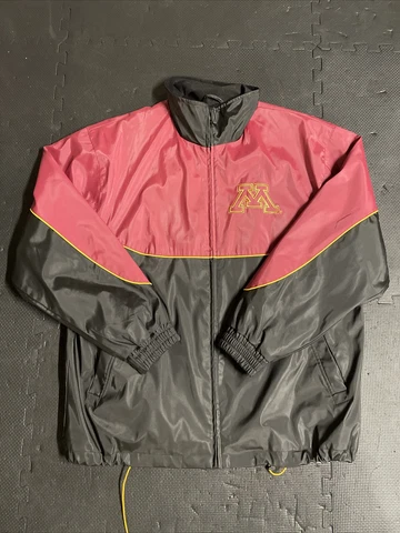 Vintage Men's Large  Minnesota Gophers Full Zip Leather Jacket NICE!!! Cover