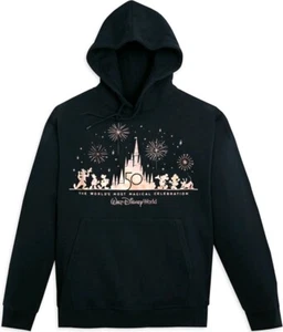 *NUEVO* Suéter con Capucha Walt Disney World 50 Aniversario Gran Final Negro XL - Imagen 1 de 2