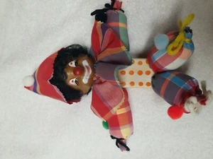 Vintage Wood Block Clown,adorable  - Picture 1 of 3