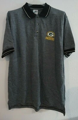 Camisa polo masculina bordada Dynasty Green Bay Packers tamanho G preta branca - Imagem 1 de 4