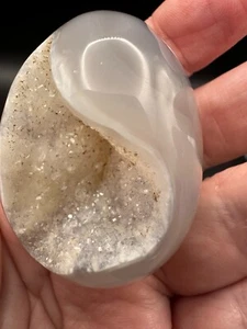 Crystal Egg Orca Agate Druzy Natural Gemstone Quartz Healing Carving 3830 - Picture 1 of 12