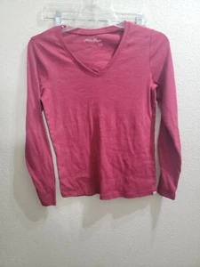 Eddie Bauer Shirt T-Shirt Women's Lg Cotton Modal Blend Blue V-Neck - Picture 1 of 3