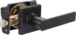 Amazon Basics Contemporary Stamford Door Lever with Lock, Privacy, Oil Rub Bronz - Picture 1 of 5