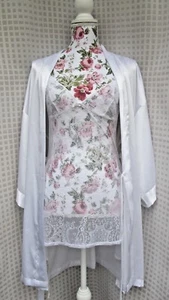 I Do Victoria's Secret Satin White Bridal Robe & Lace Nightie White Babydoll XS - Picture 1 of 12