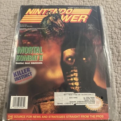 New SEALED Nintendo Power Magazine 64 September 1994 Mortal Kombat II - Image 1 of 3