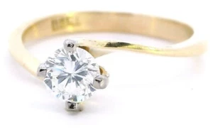 Stunning 18ct Yellow & White Gold Diamond Engagement Ring - Picture 1 of 12