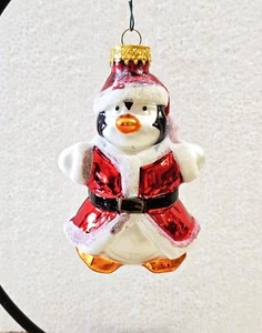 Vintage Antique G&D Christmas Ornament Santa Penguin Blown Glass Mercury - Picture 1 of 8
