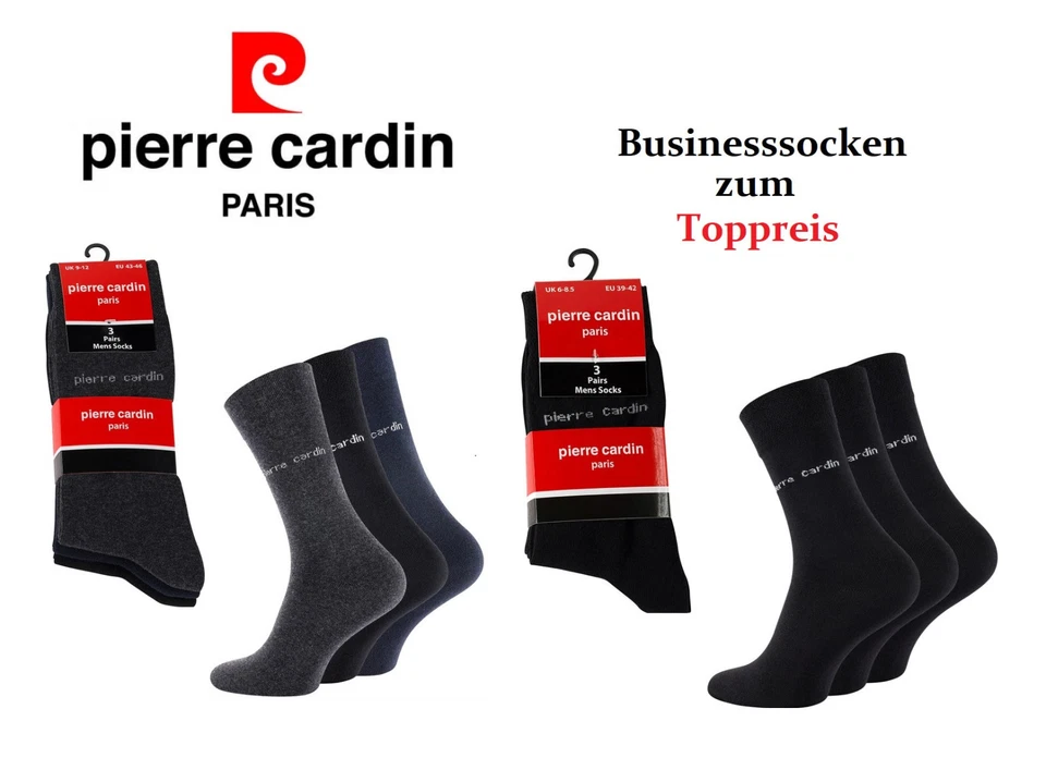 ✅NEU 9-21 Paar Pierre Cardin Socken Herrensocken Herren Strümpfe Business-Socken - Bild 1 von 1