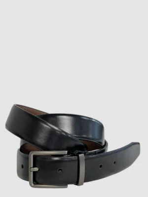 Cinturón de vestir reversible texturizado negro marrón de Calvin Klein para hombre talla L Foto 1 de 4