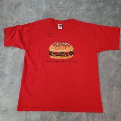Camisa De Colección Años 80 Kirby's Korner Best Hamburguesas In Texas XL Lentejuelas Rojas Kitty Keller Foto 1 de 4