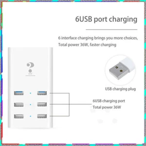 Versatile 6USB total output 5V /7.2A Travel charging adapter Charge manager - Picture 1 of 8