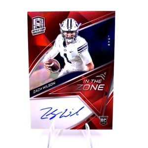 Zach Wilson Auto 2021 Panini Spectra On Card Jersey Match /12 Jets Dolphins - Picture 1 of 6