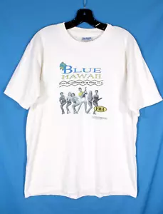 Vintage BLUE HAWAII 1961 ELVIS SOUNDTRACK 20 WEEKS AT #1 Graphic T-SHIRT Sz L - Picture 1 of 4