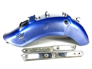 1987 HONDA VT700 SHADOW REAR BACK WHEEL FENDER MUD GUARD BLUE - Picture 1 of 12